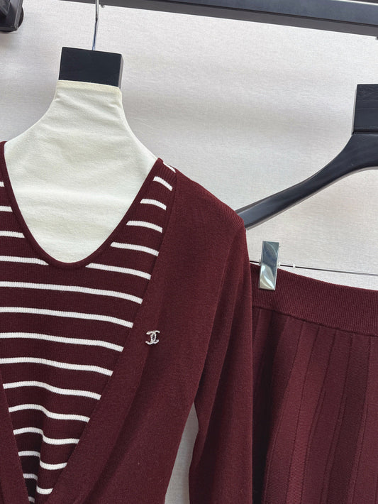 Chan 25fw knitted suit