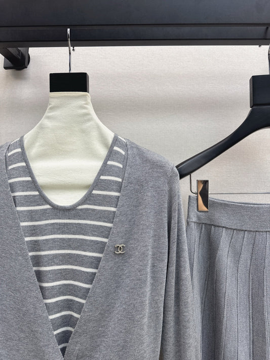 Chan 25fw knitted suit