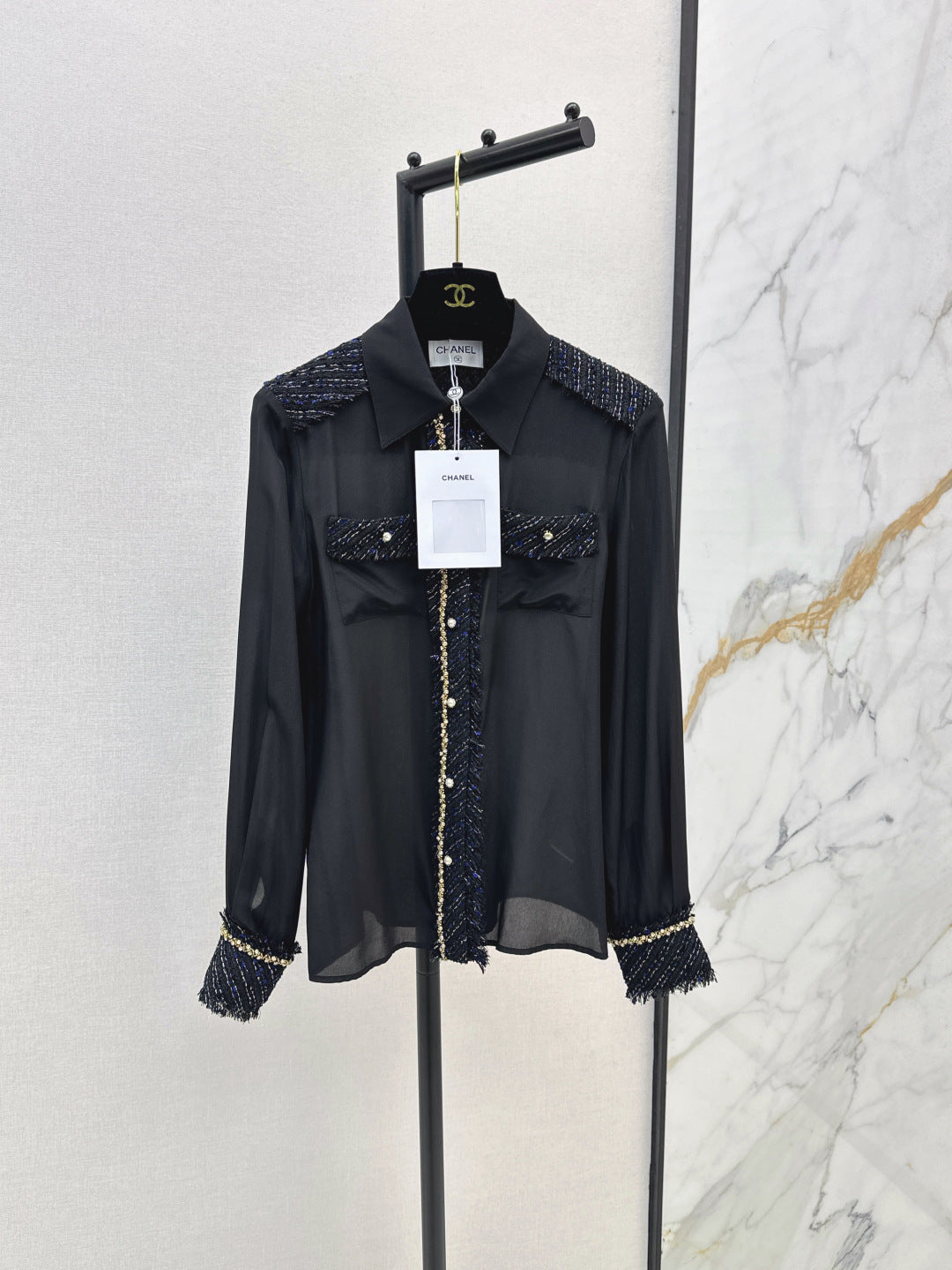 Chan 25fw woven silk shirt