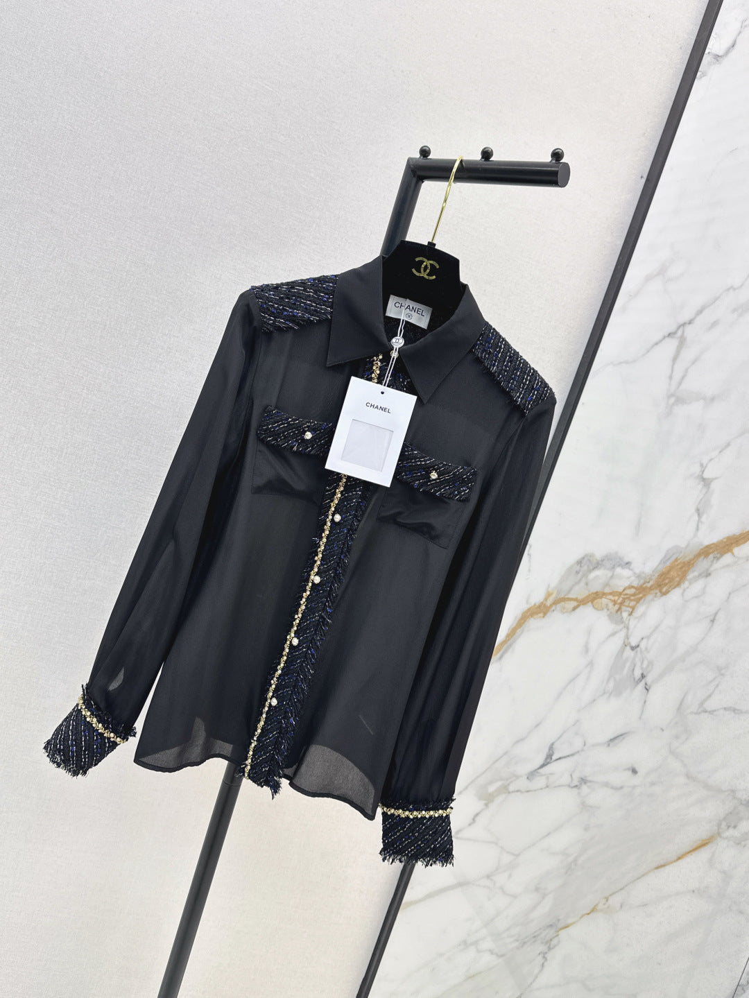 Chan 25fw woven silk shirt