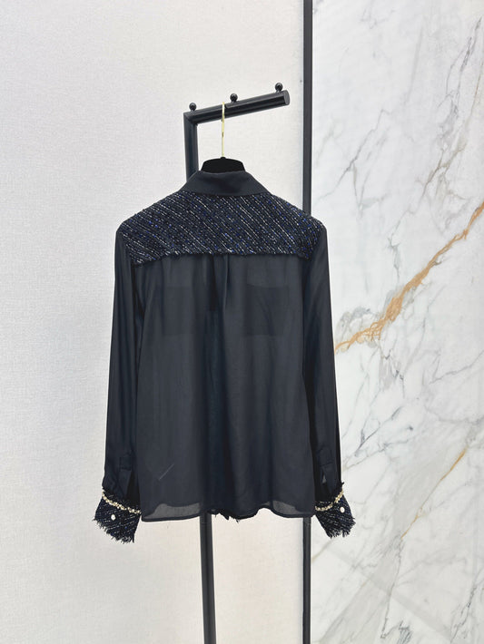 Chan 25fw woven silk shirt