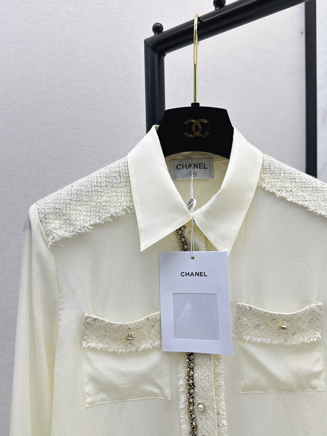 Chan 25fw woven silk shirt