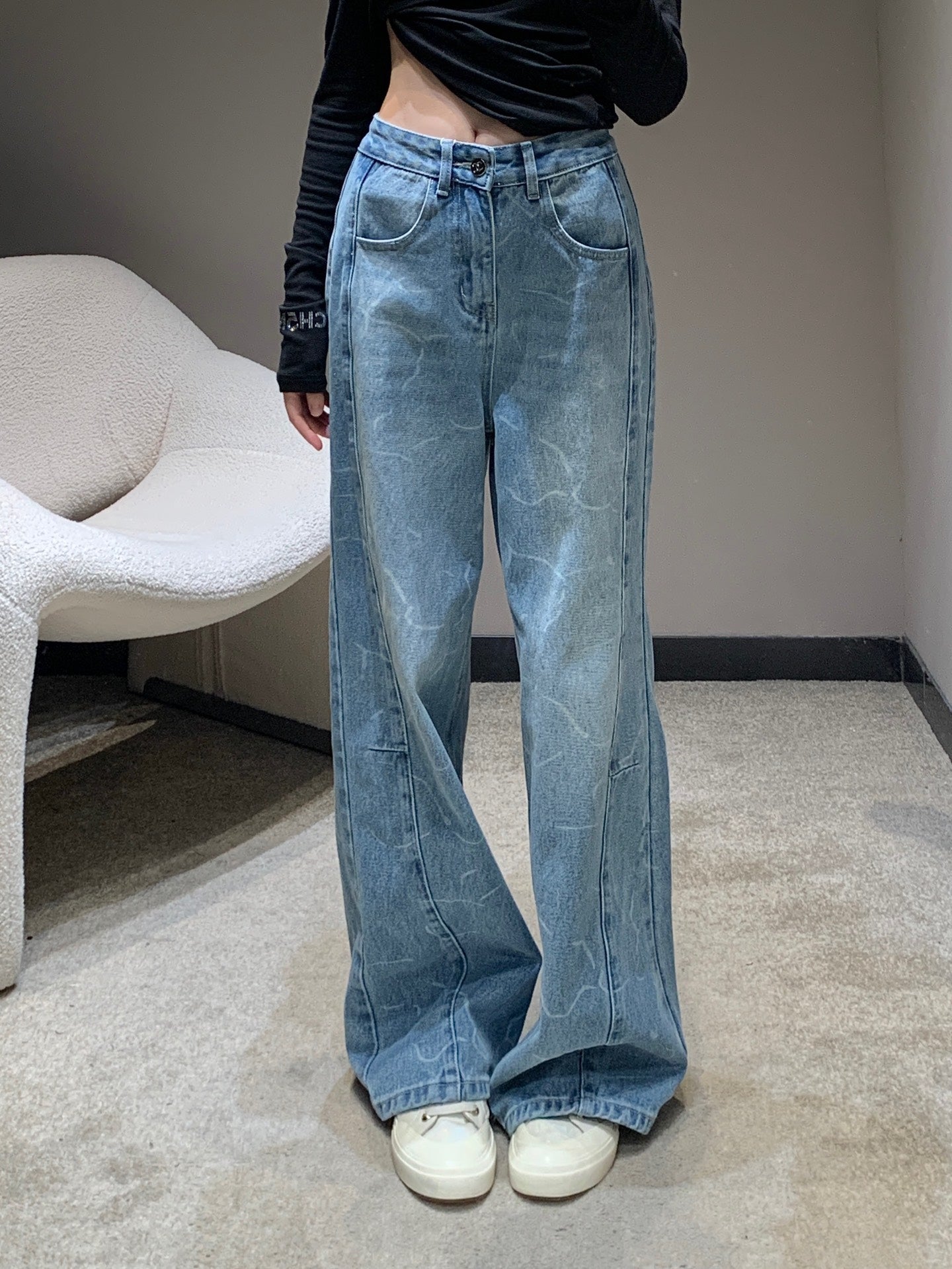 Chan 25fw patchwork jeans