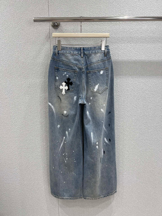 Chro 25fw printed jeans