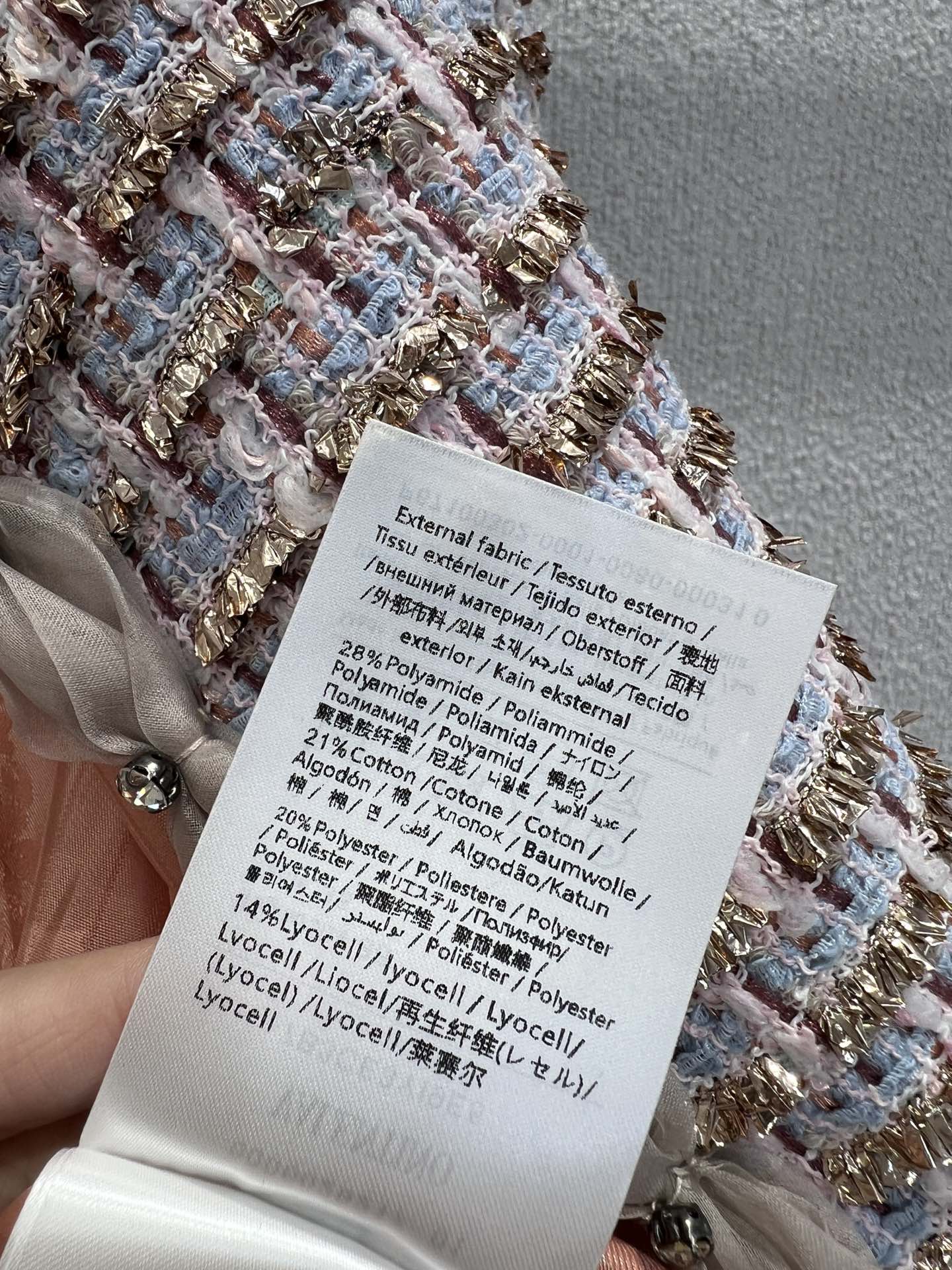 Val 25fw Crystal Chiffon Suit