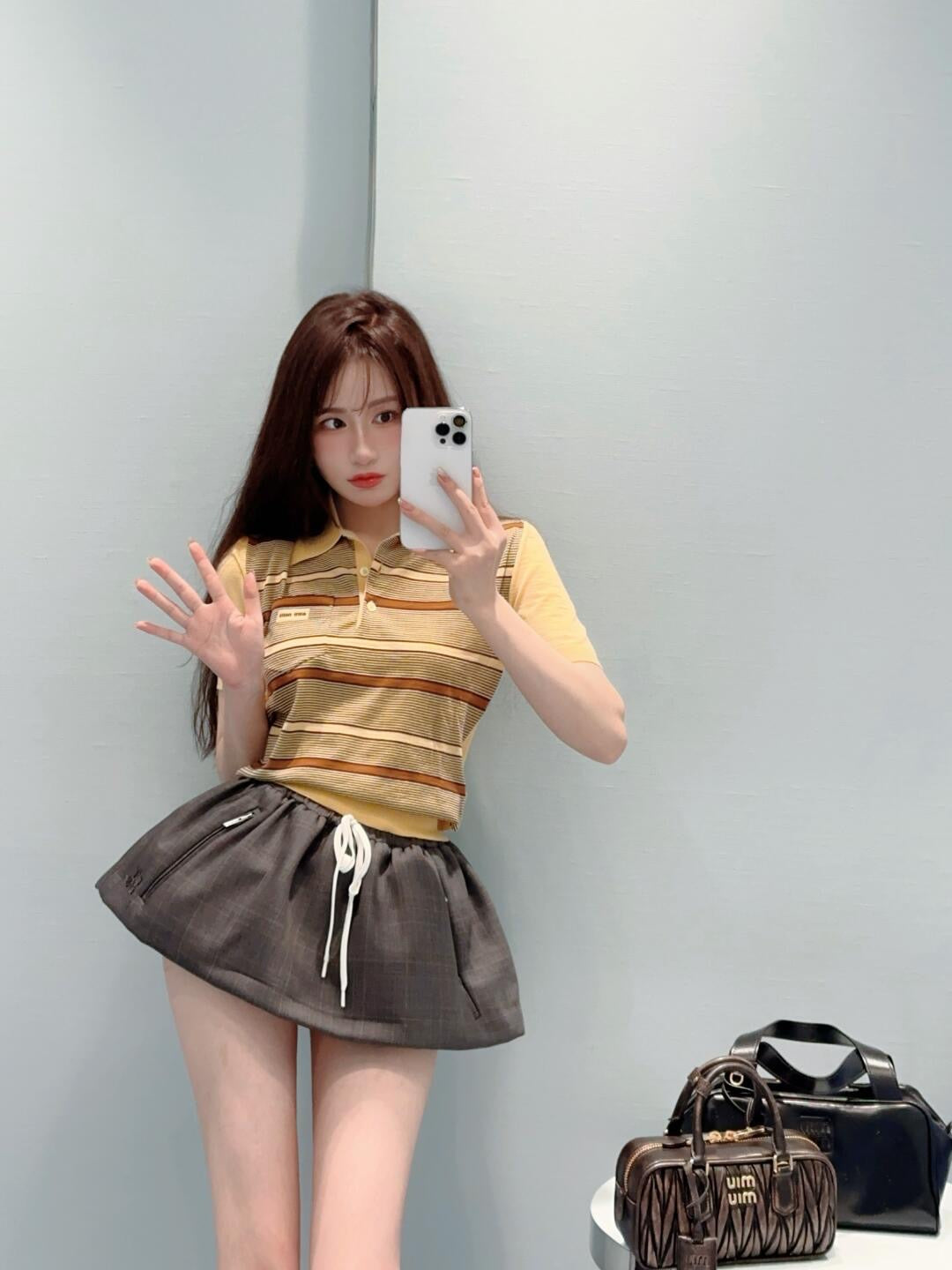 Miu 25fw Knitted T-shirt