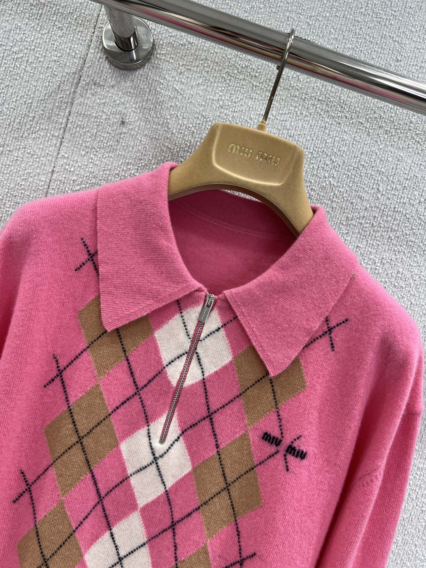 Miu 25fw Polo Collar Sweater