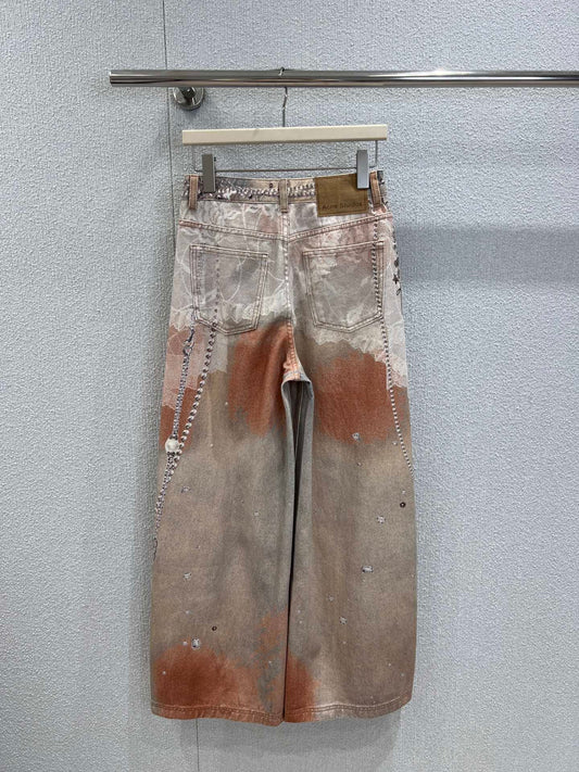 Acne 25fw printed jeans