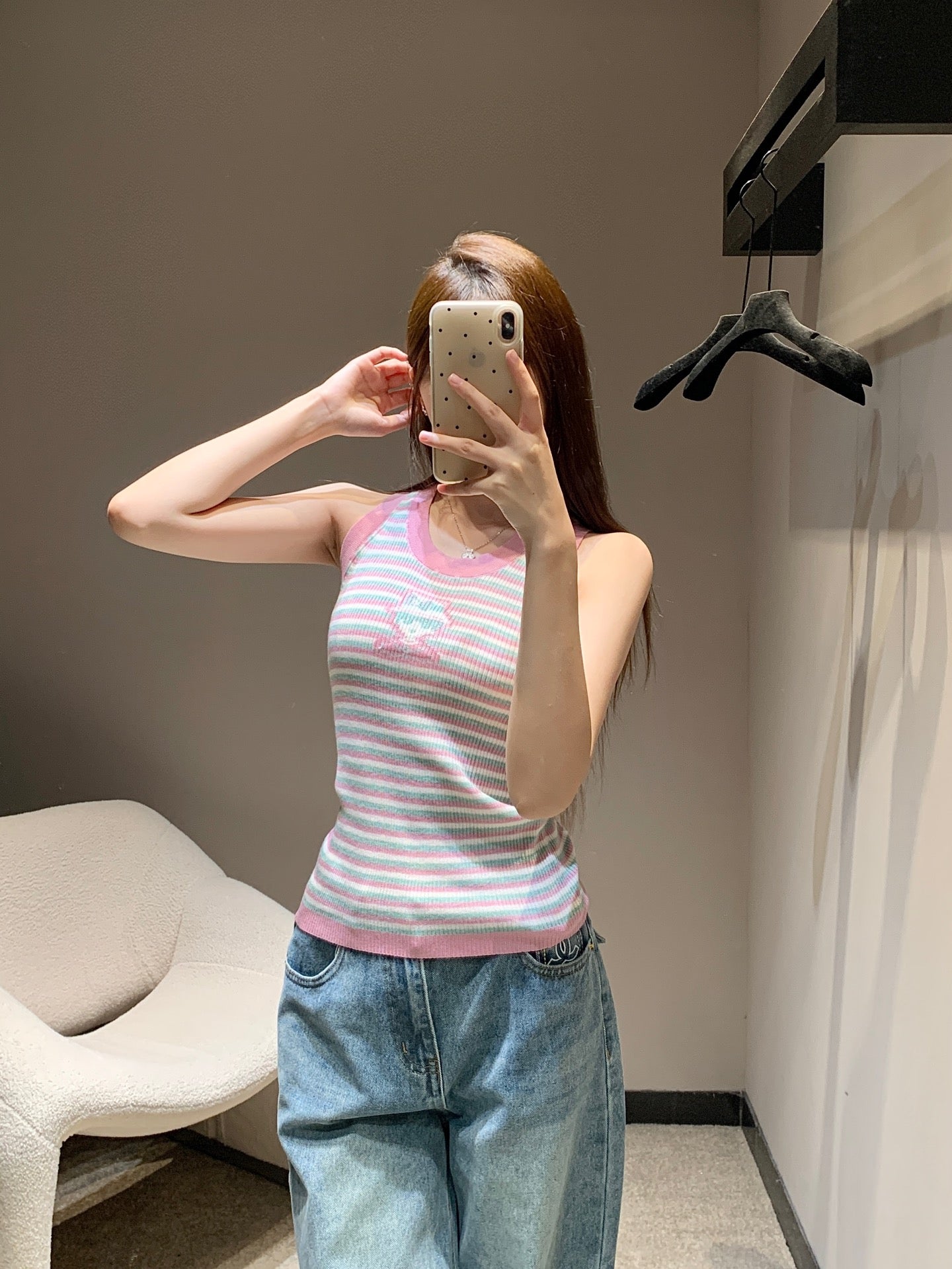 Chan 25ss striped vest