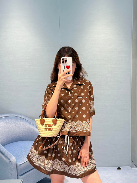 Miu 25ss printed suit