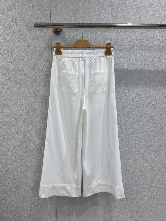 Miu 25ss embroidered pants