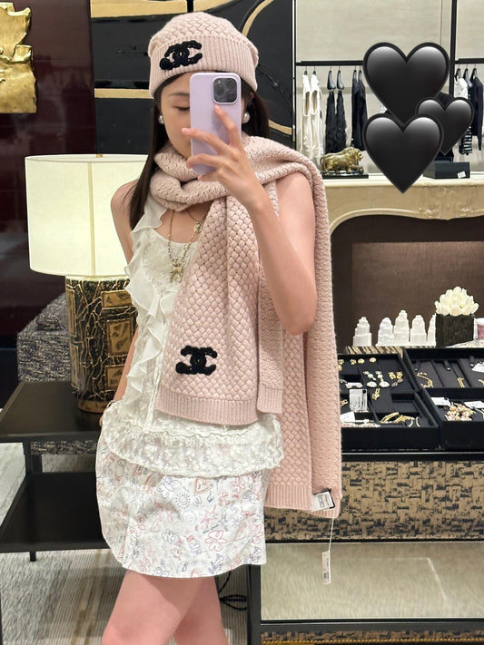 Chan 25fw cashmere scarf hat