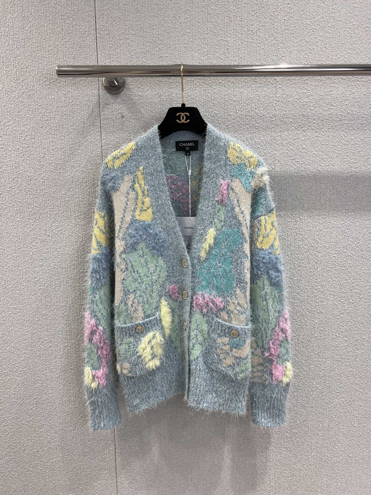 Chan 25fw colorblock cardigan