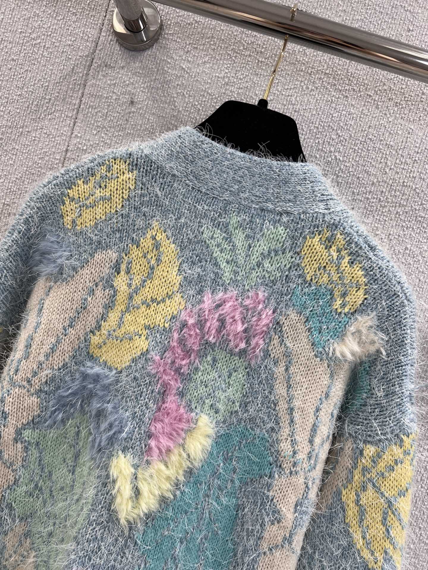 Chan 25fw colorblock cardigan
