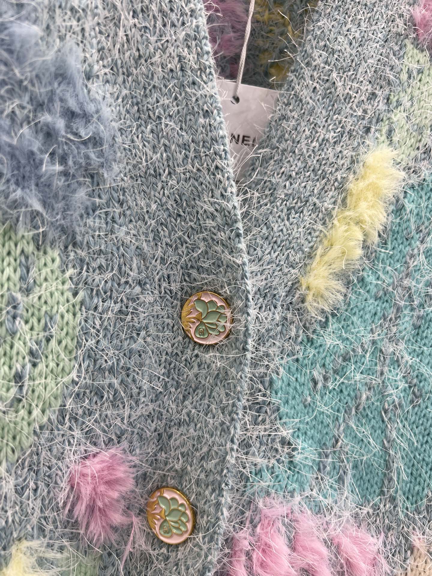 Chan 25fw colorblock cardigan