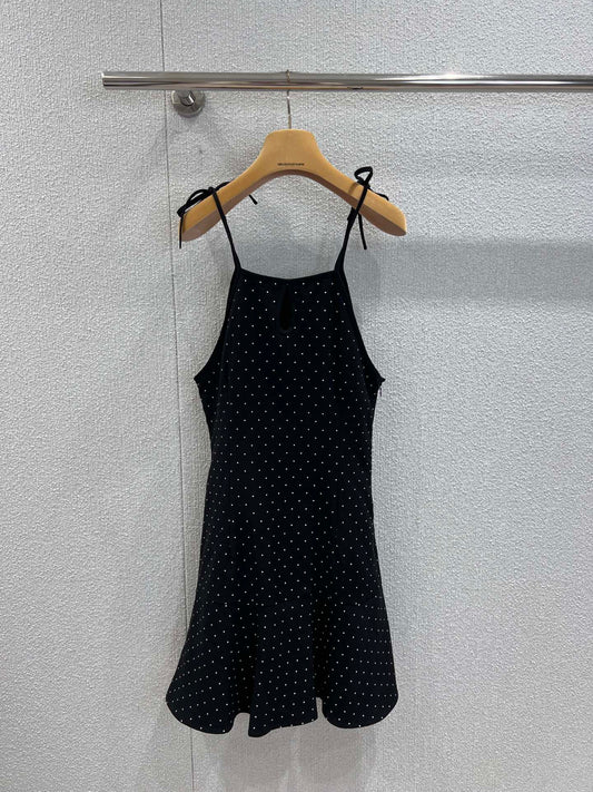 Miu 25fw polka dot slip dress