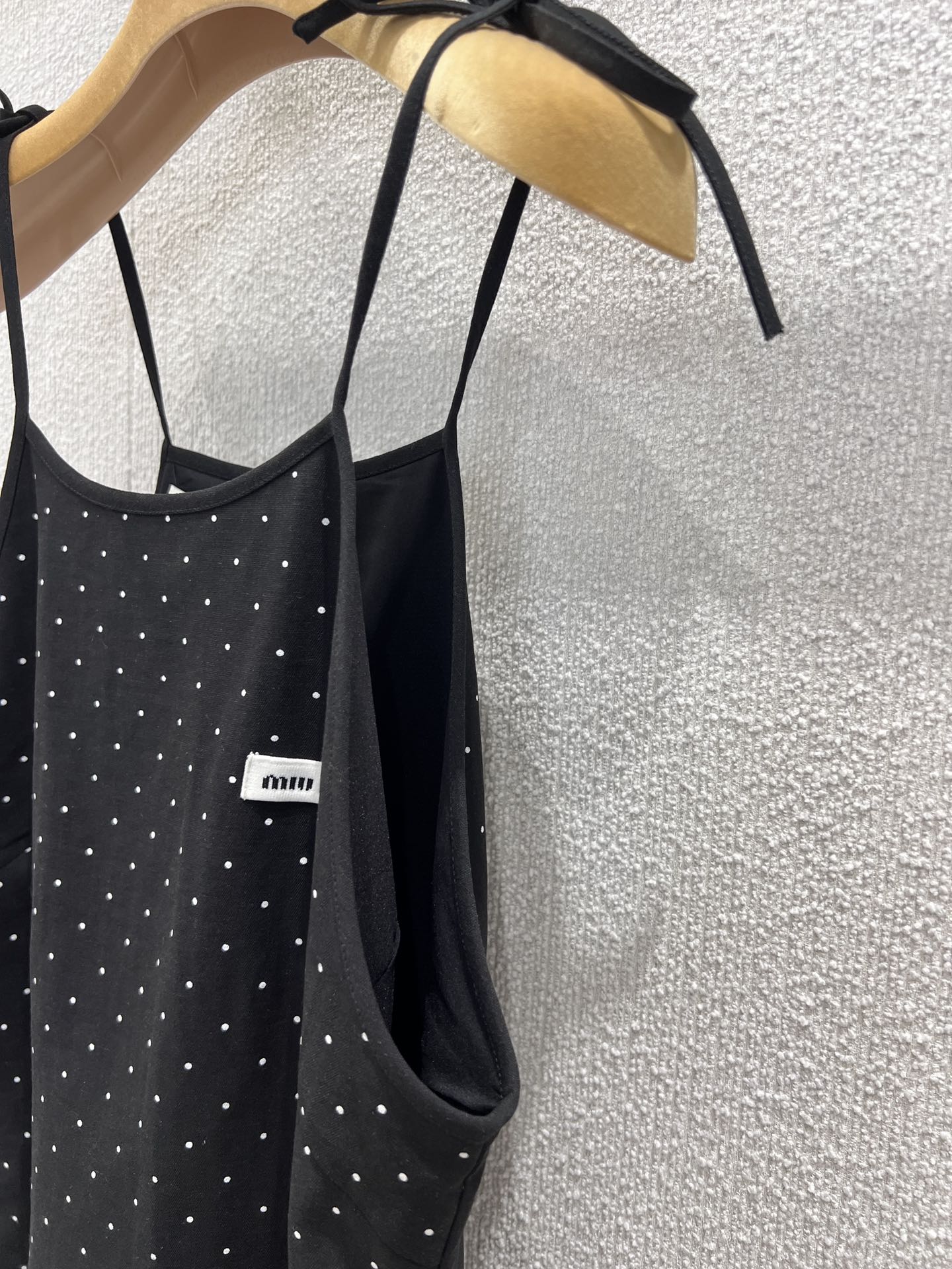 Miu 25fw polka dot slip dress