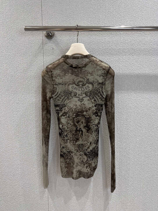 Jpg 25fw printed long-sleeved T-shirt