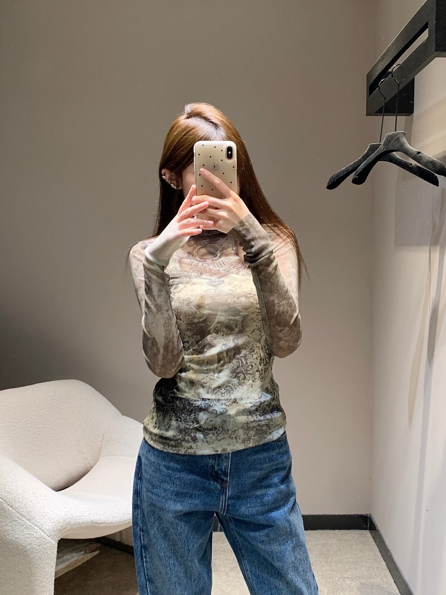 Jpg 25fw printed long-sleeved T-shirt