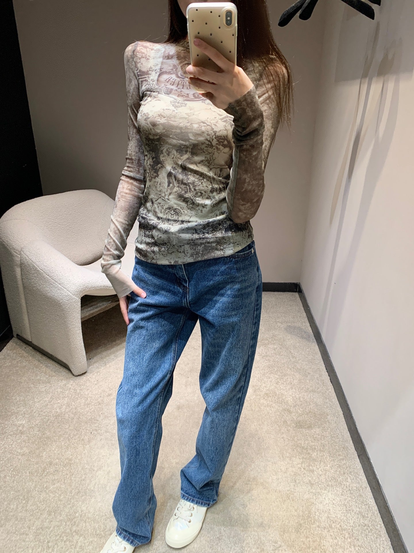 Jpg 25fw printed long-sleeved T-shirt