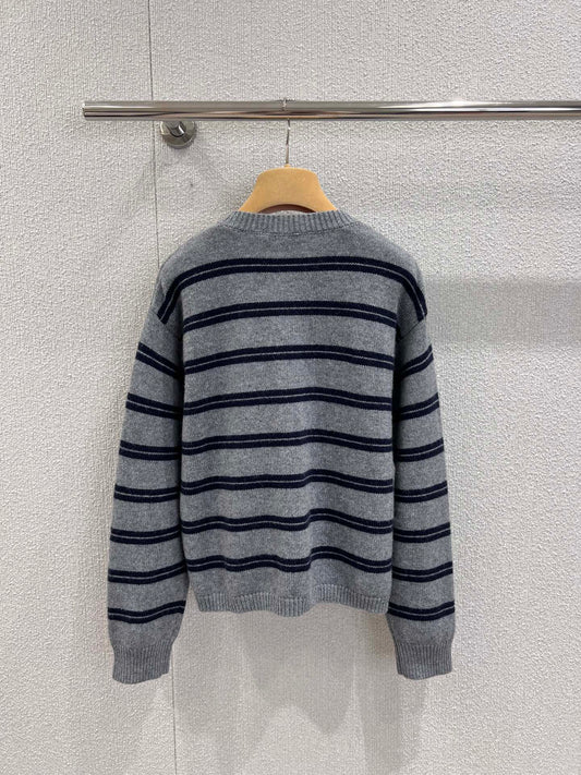 Miu 25fw striped cardigan