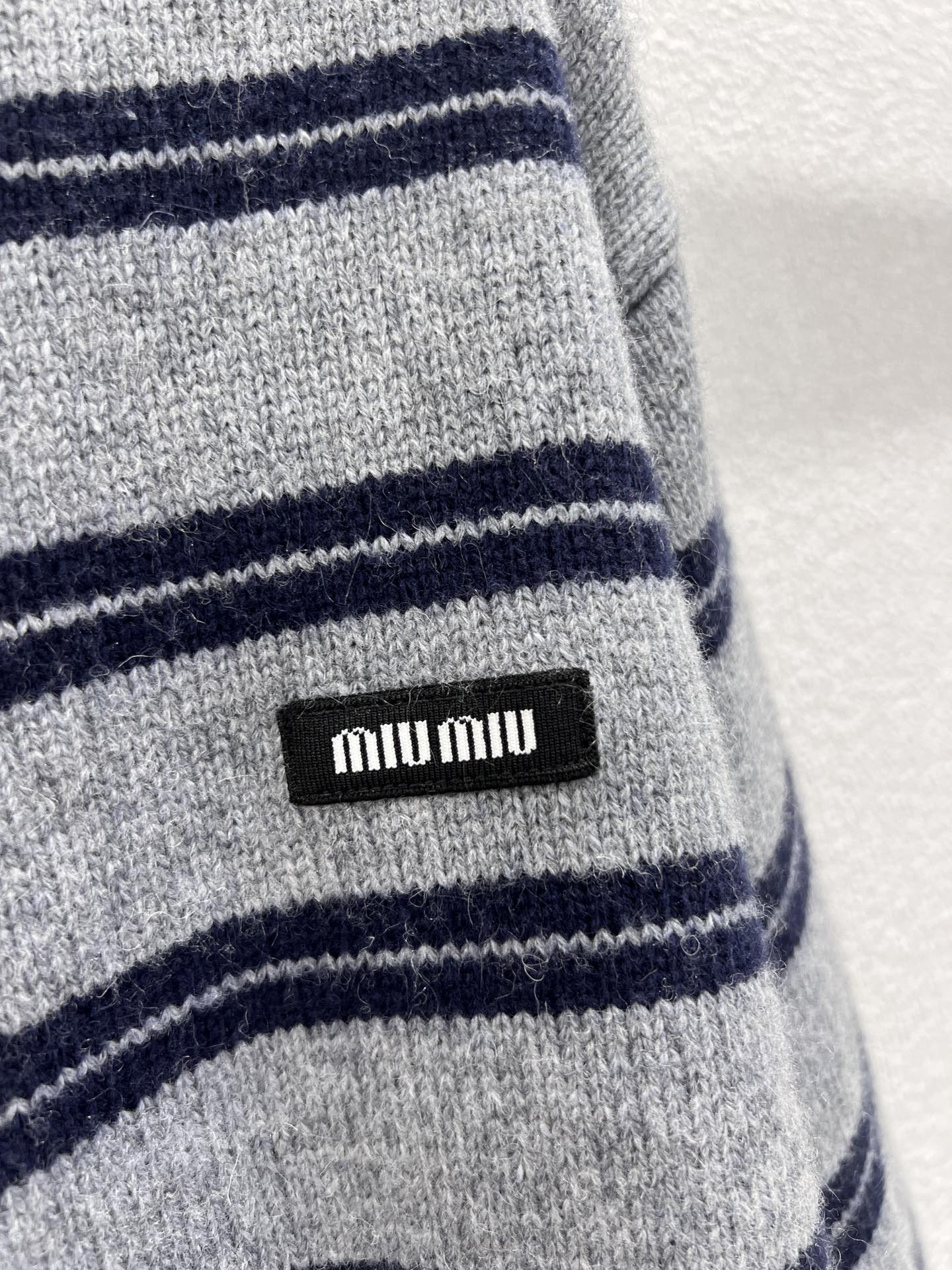 Miu 25fw striped cardigan