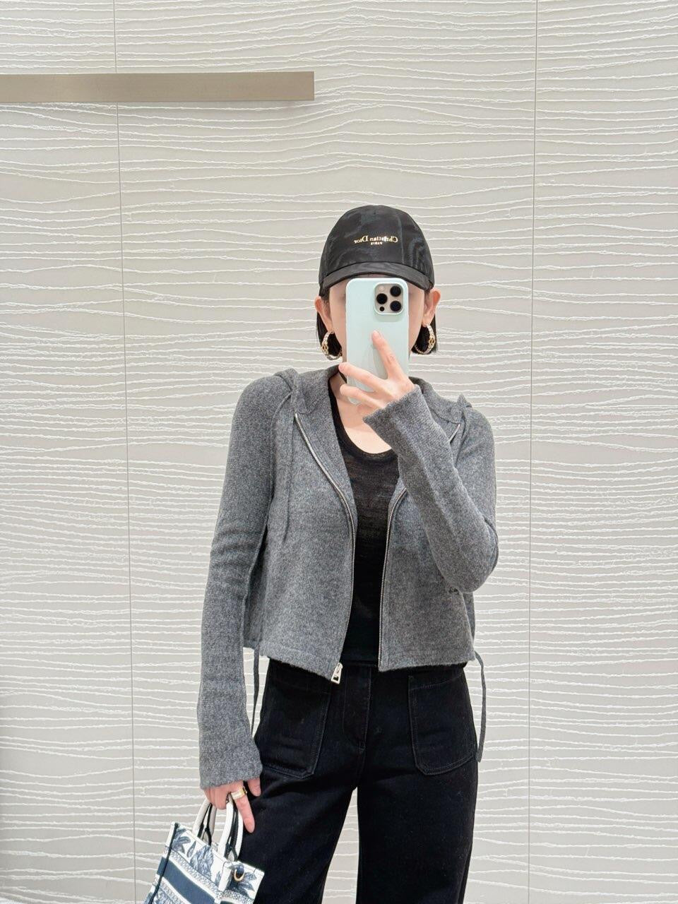 CD 25fw Zipper Knitted Cardigan