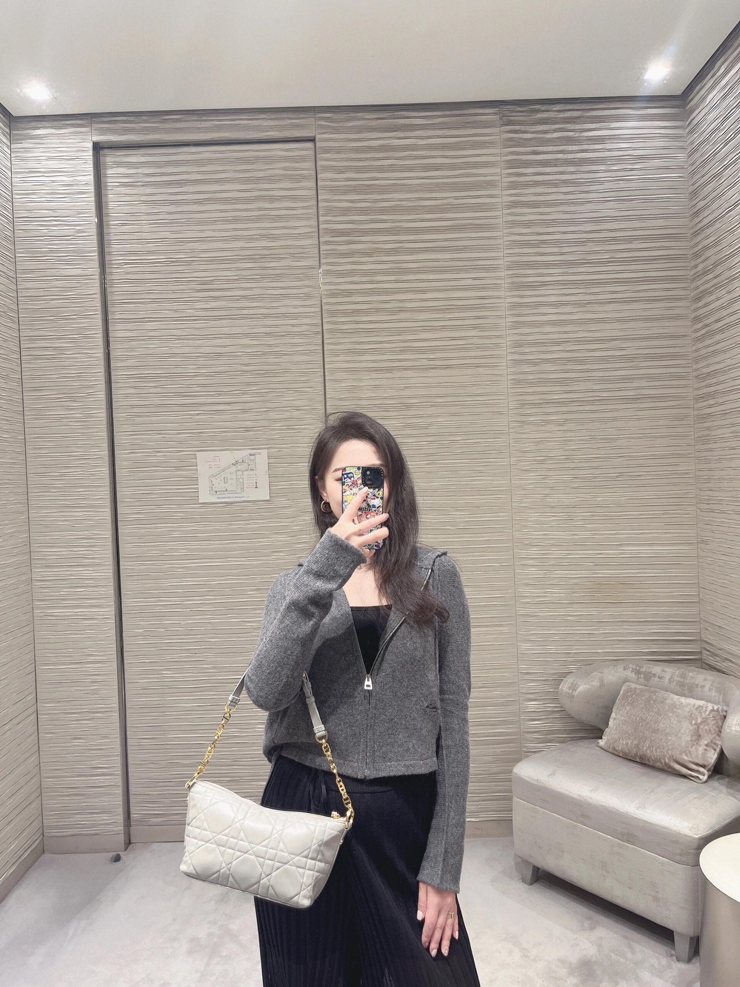 CD 25fw Zipper Knitted Cardigan
