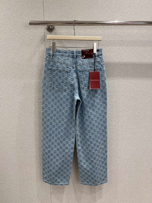 Guc 25fw Jacquard Denim Pants