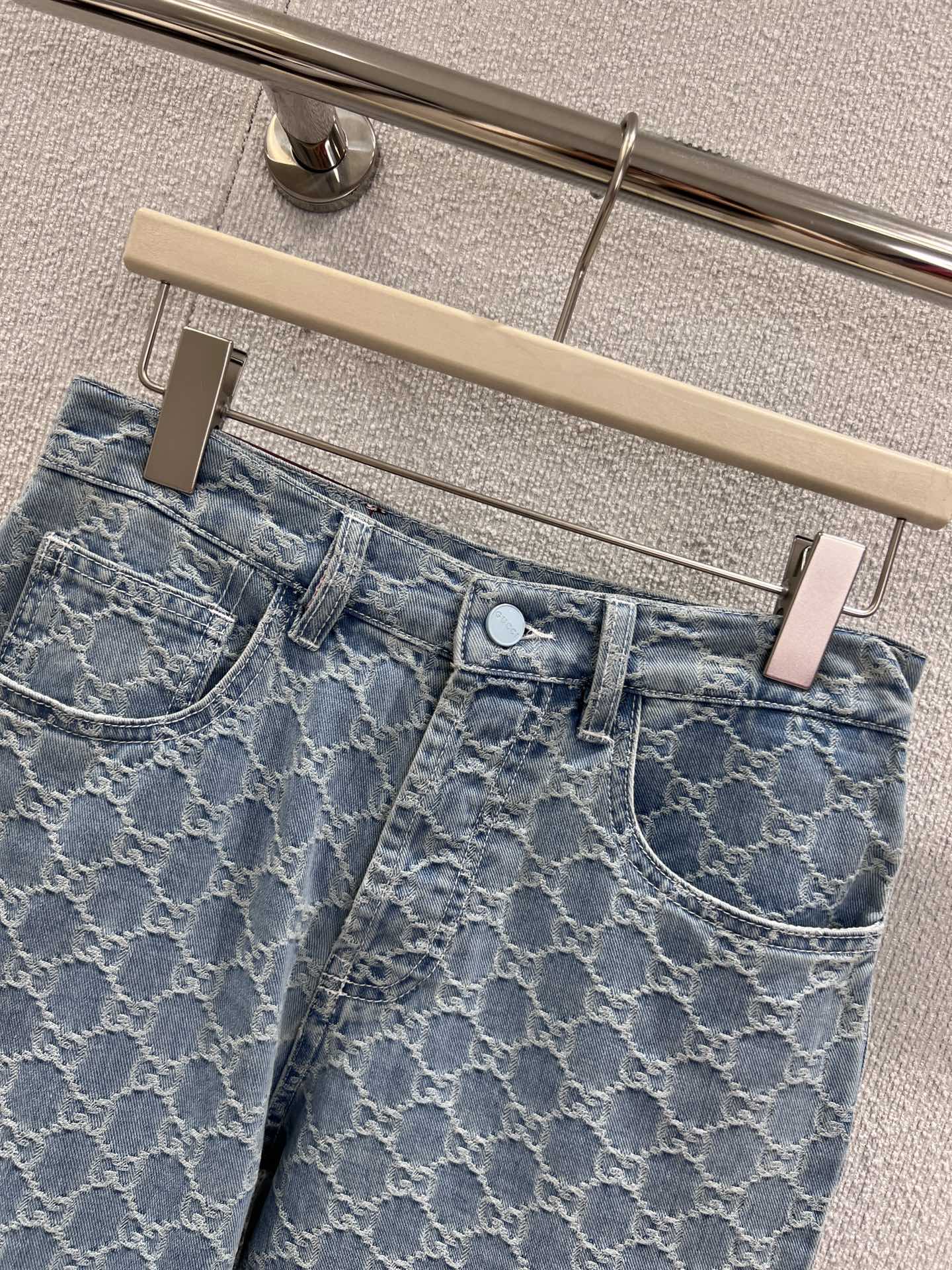 Guc 25fw Jacquard Denim Pants