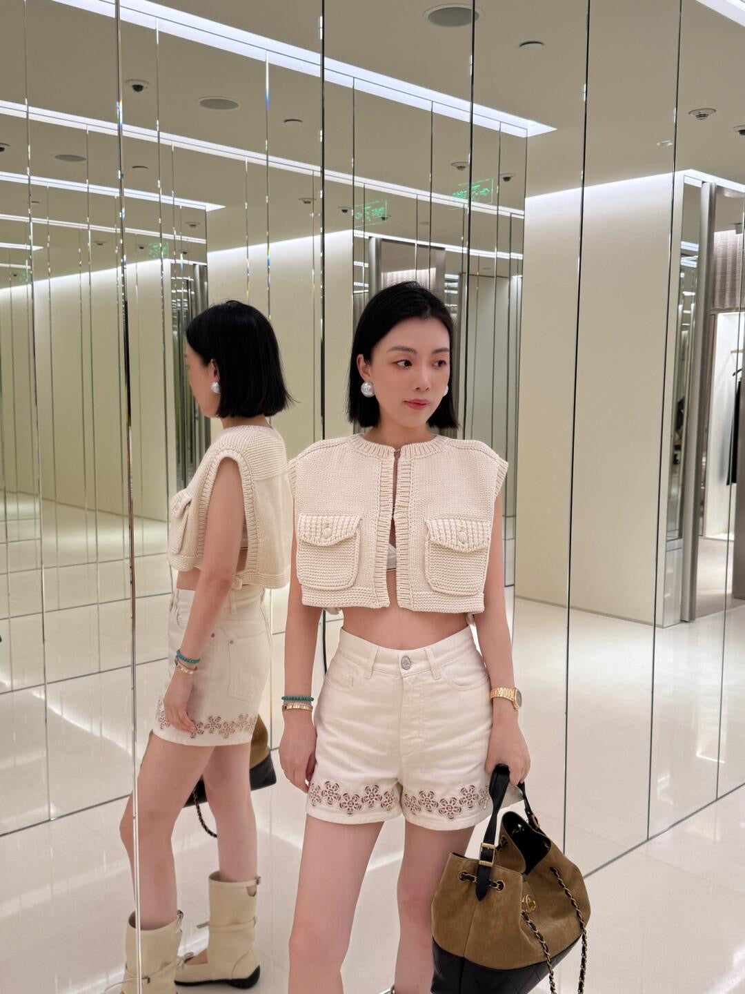 Chan 25fw knitted vest