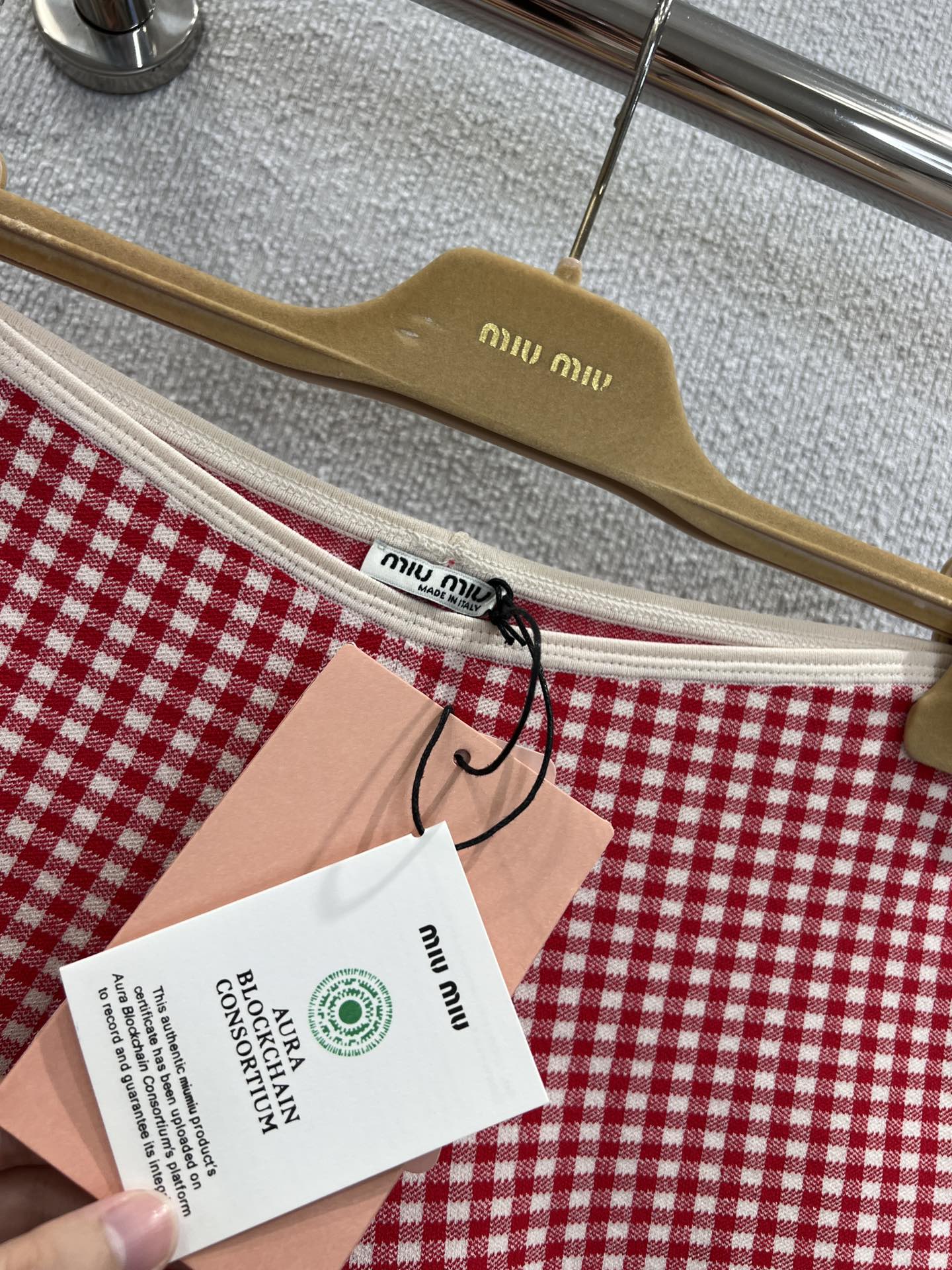 Miu 25ss plaid shorts