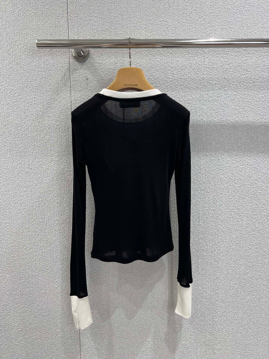Miu 25fw long-sleeved T-shirt
