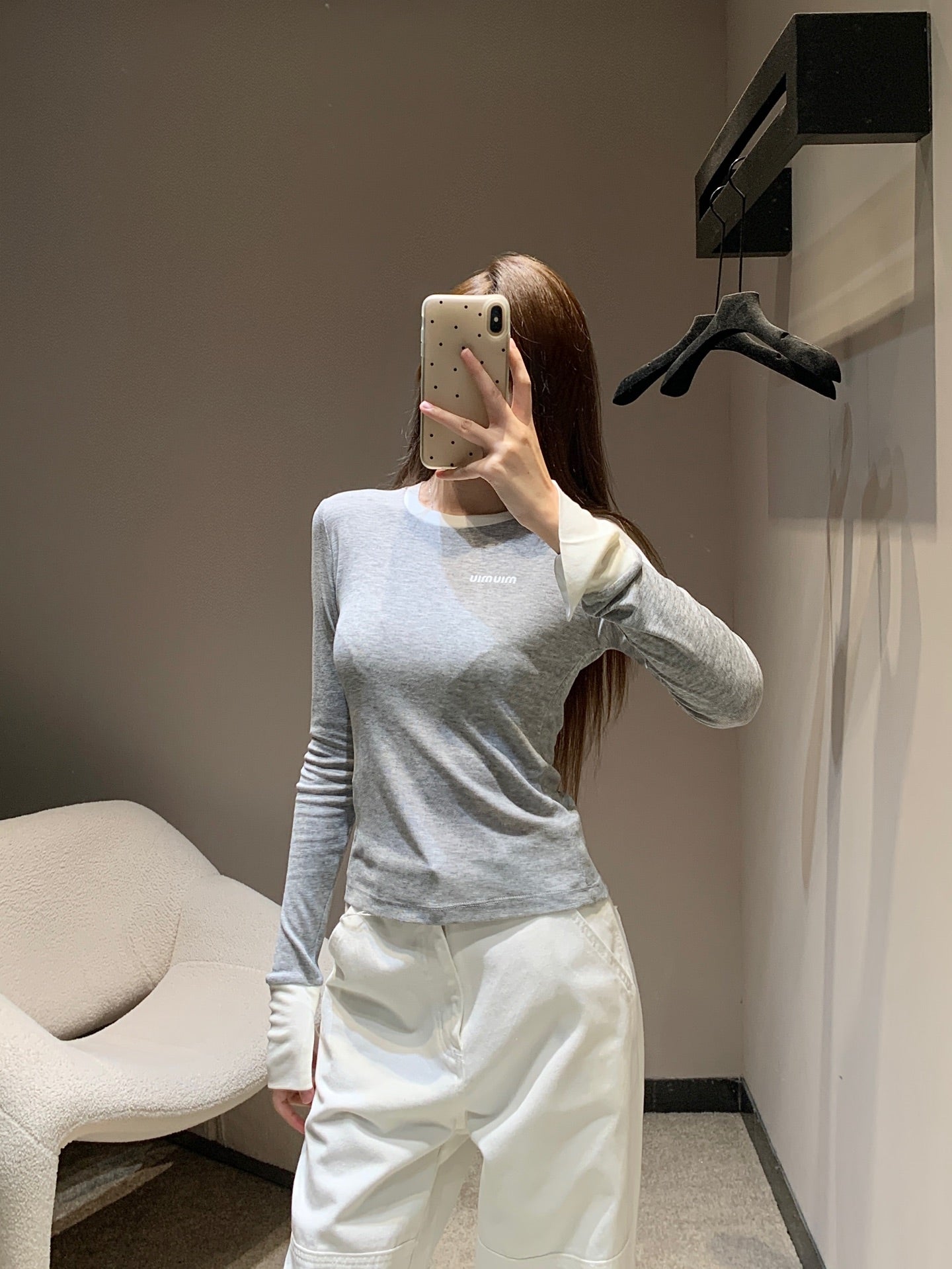 Miu 25fw long-sleeved T-shirt