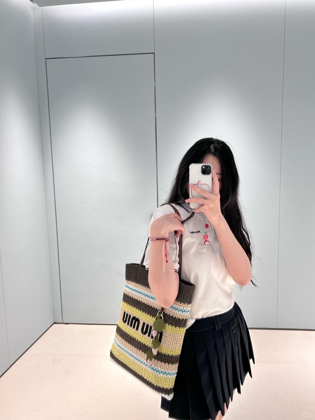 Miu 25ss pleated skirt
