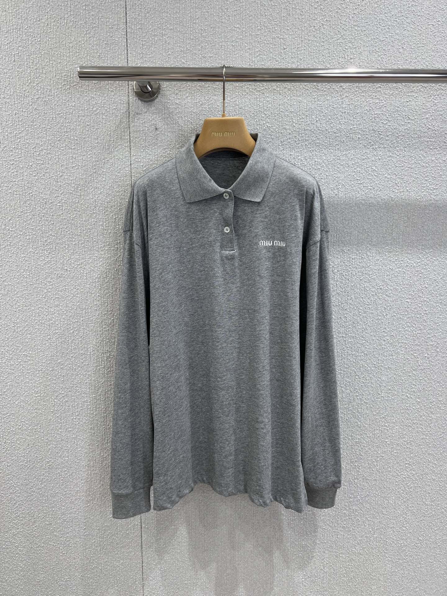 Miu 25fw long-sleeved polo shirt