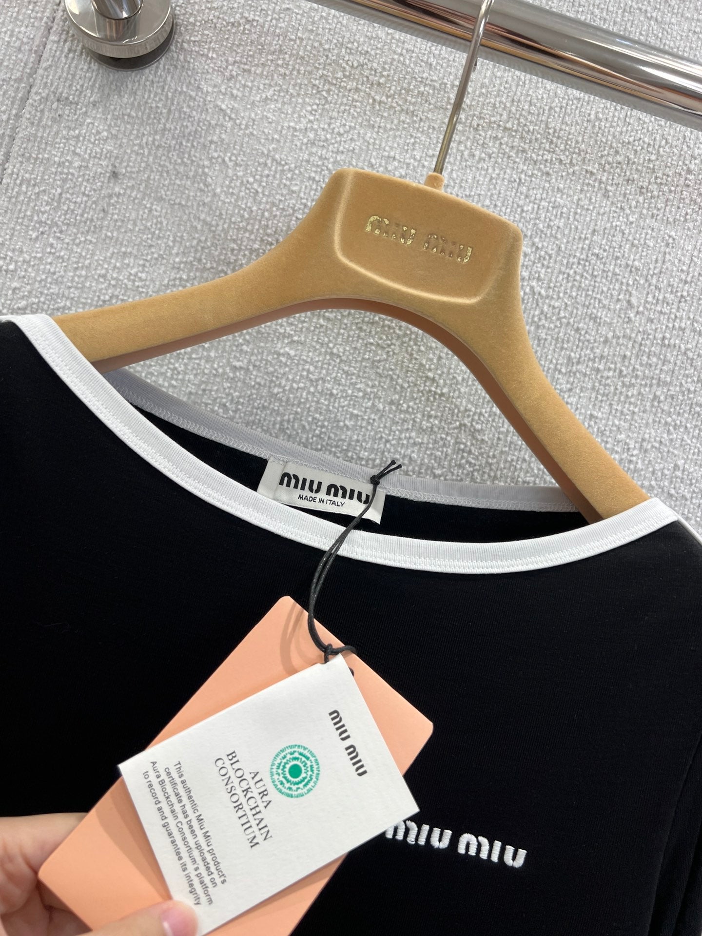 Miu 25fw embroidered T-shirt