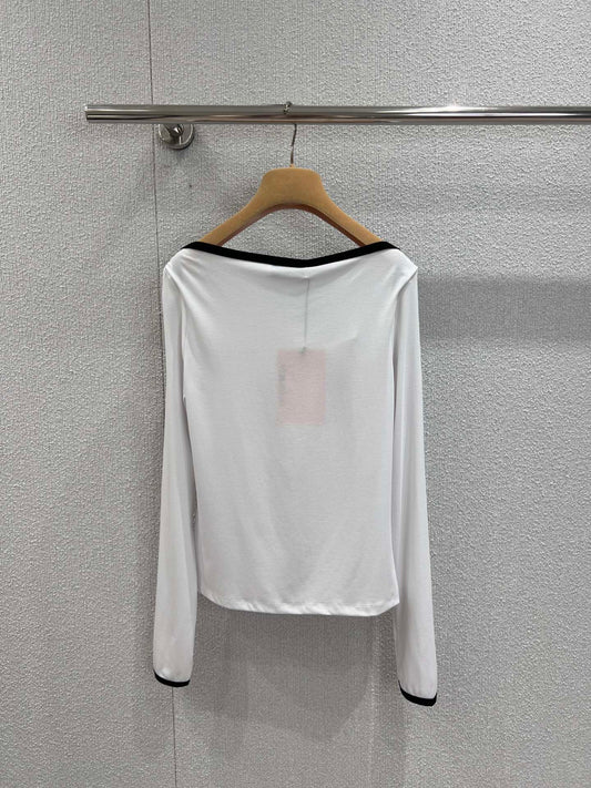 Miu 25fw embroidered T-shirt