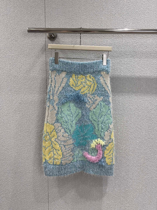 Chan 25fw Colorful Knit skirt