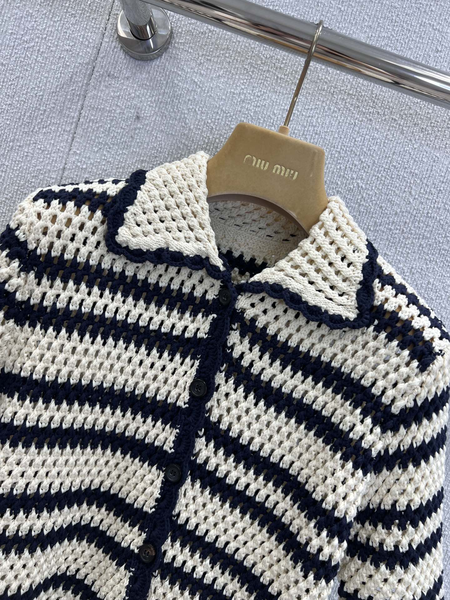 Miu 25fw knitted shirt