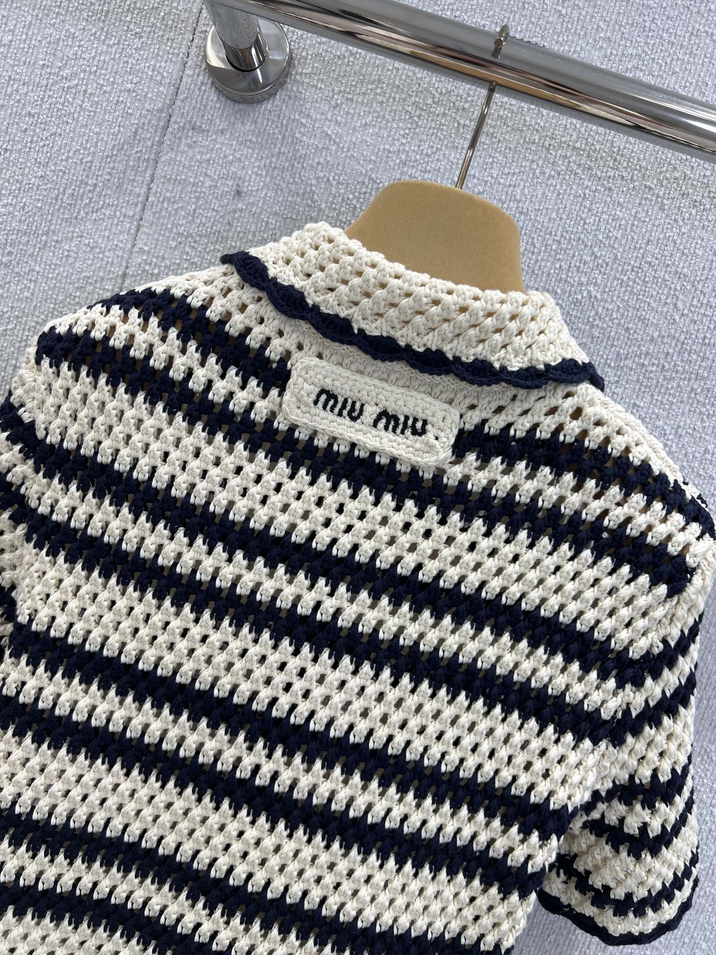 Miu 25fw knitted shirt
