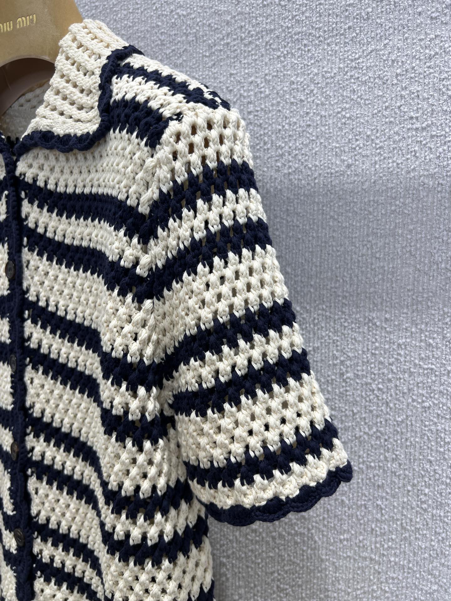 Miu 25fw knitted shirt