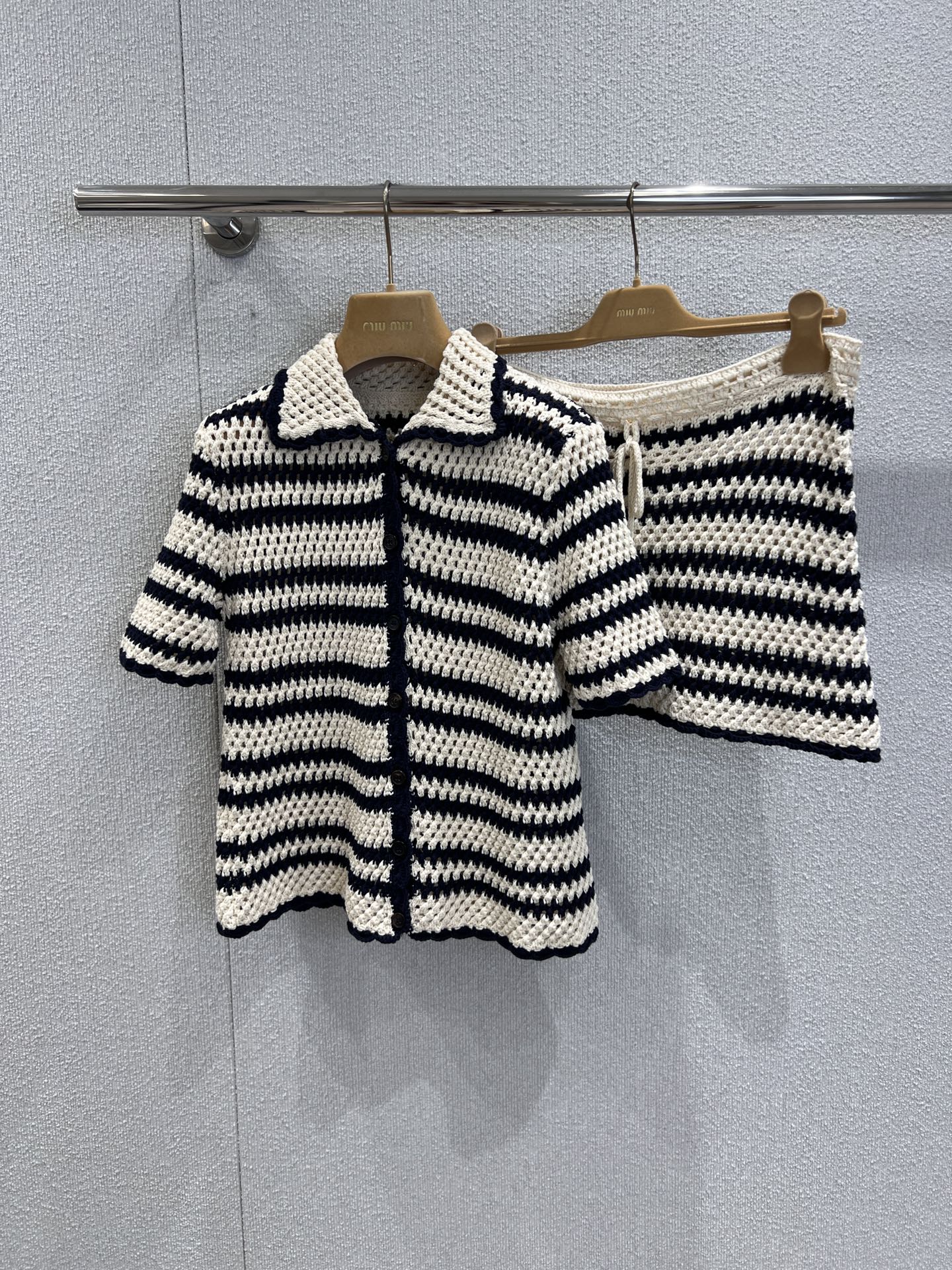 Miu 25fw knitted short