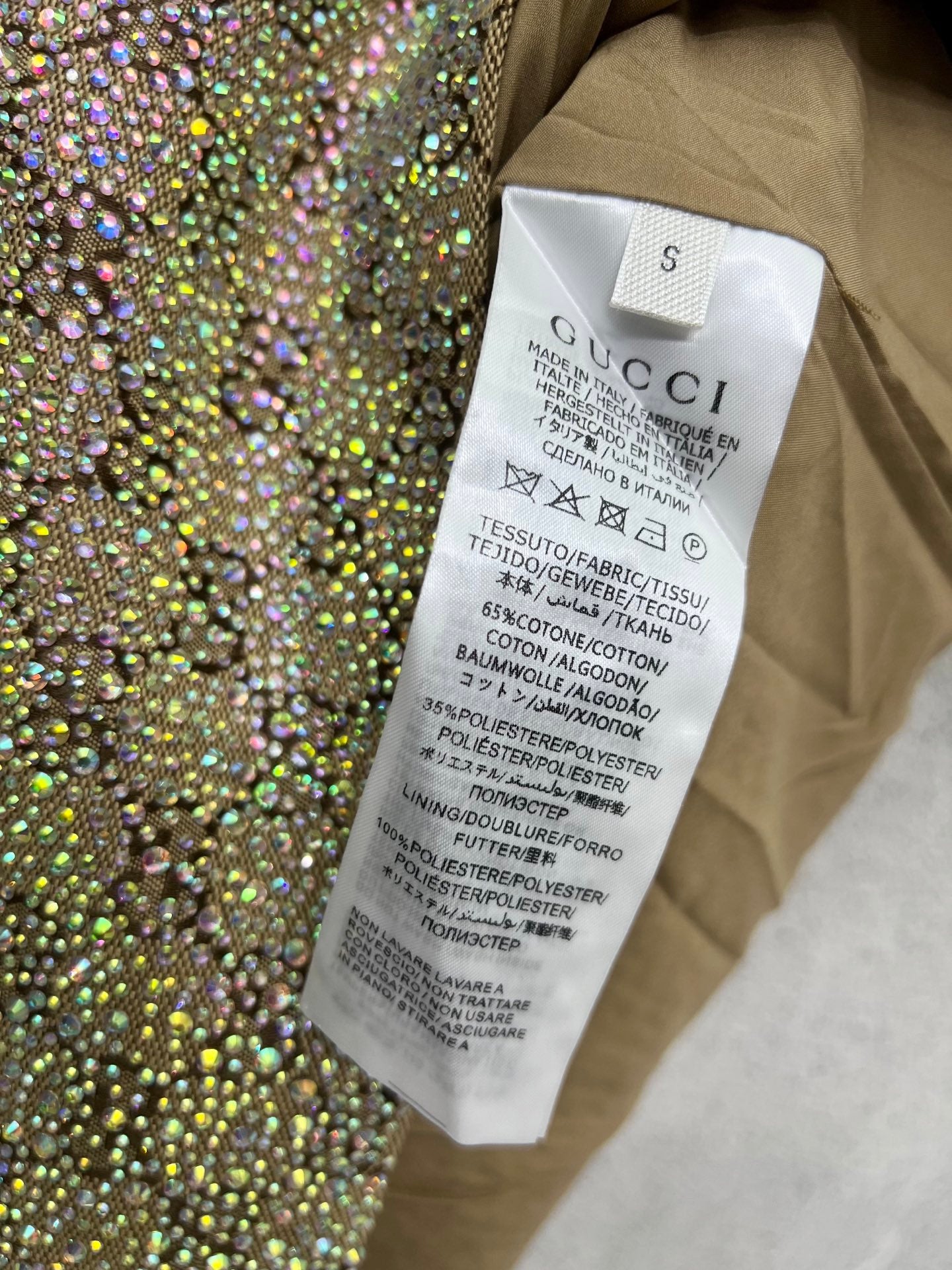 Guc 25fw rhinestone dress