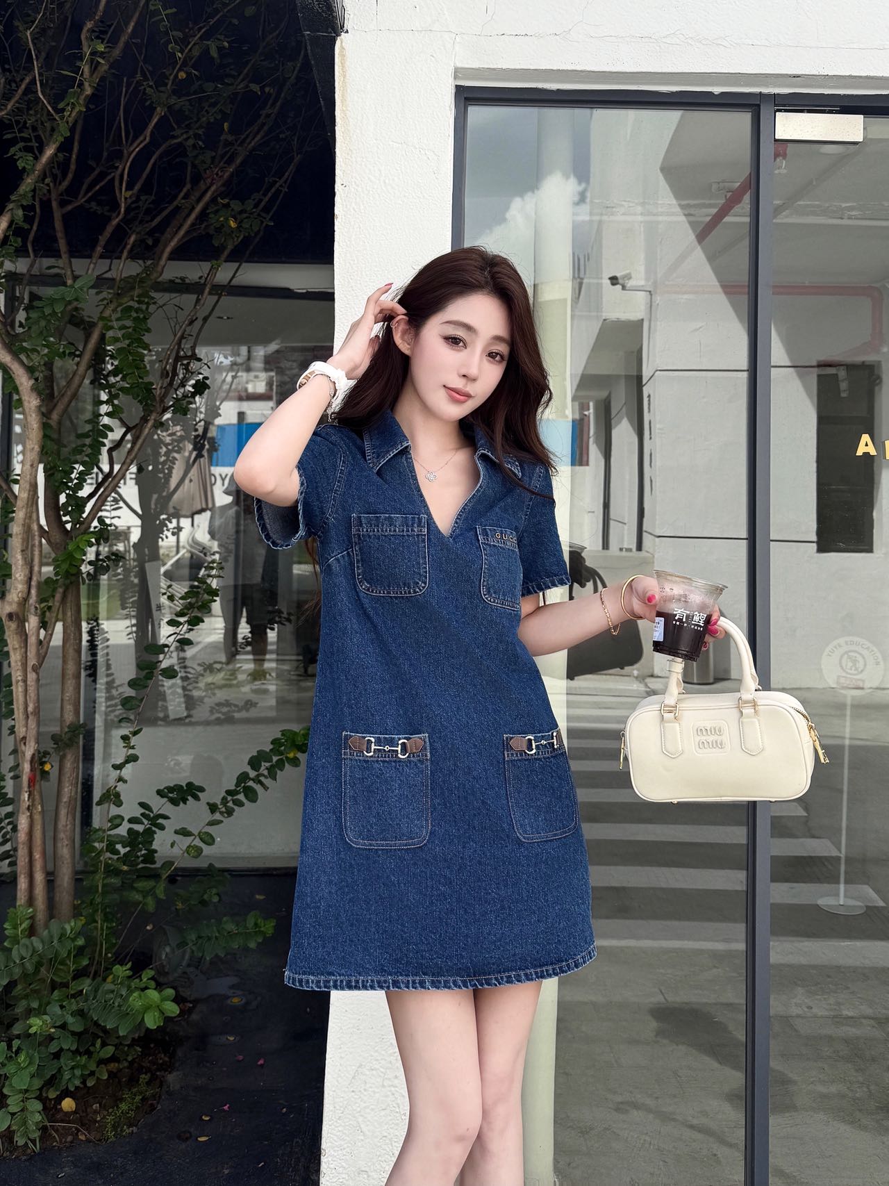 Guc 25ss denim dress