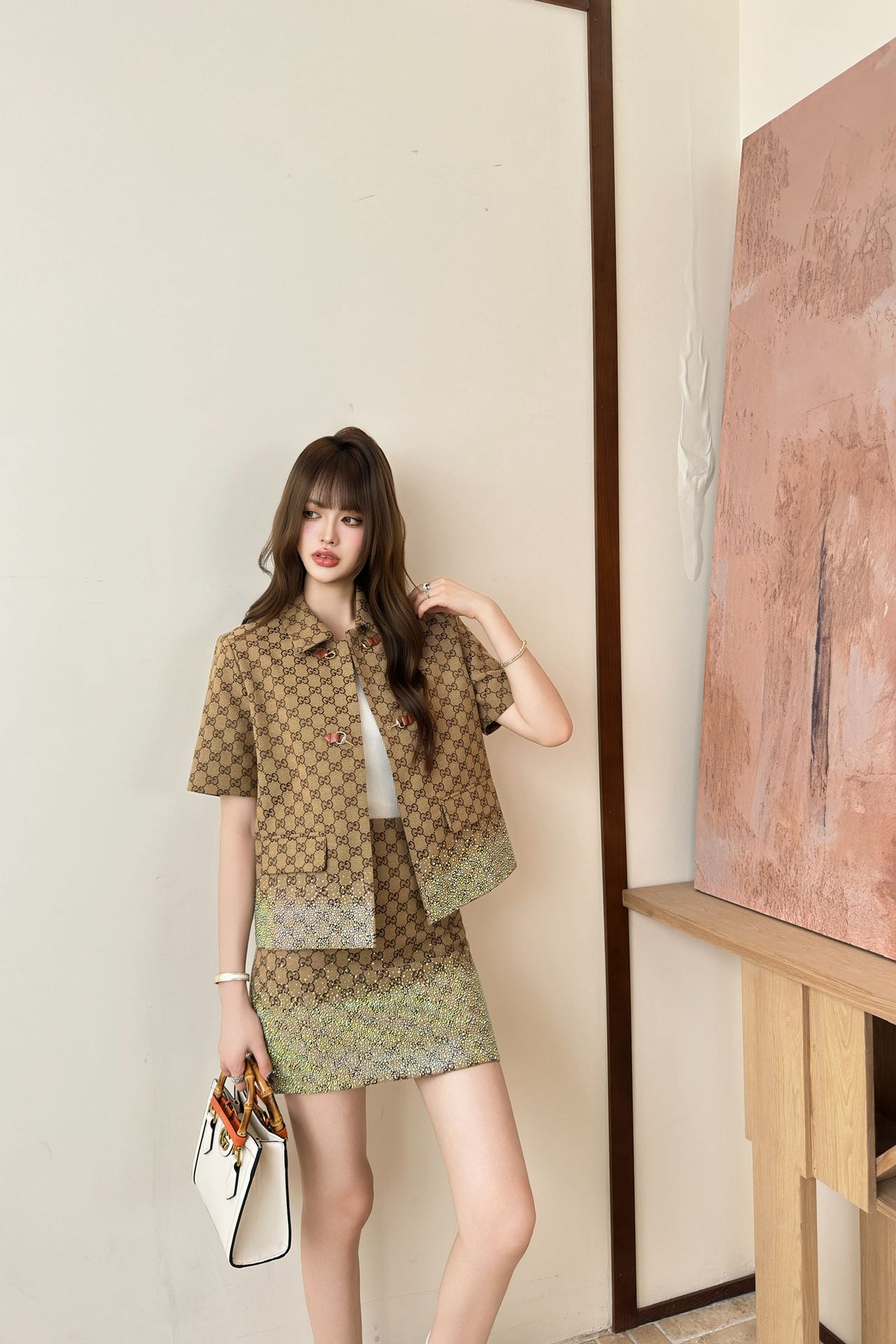 Guc 25ss rhinestone jacket