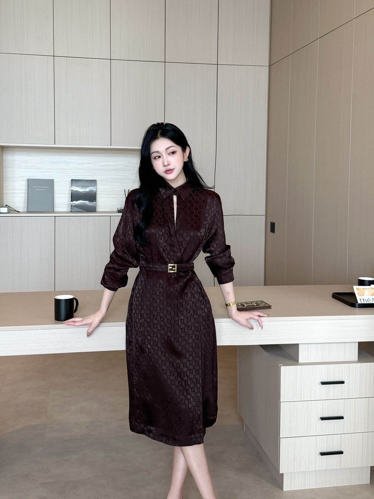Fend 25fw jacquard dress