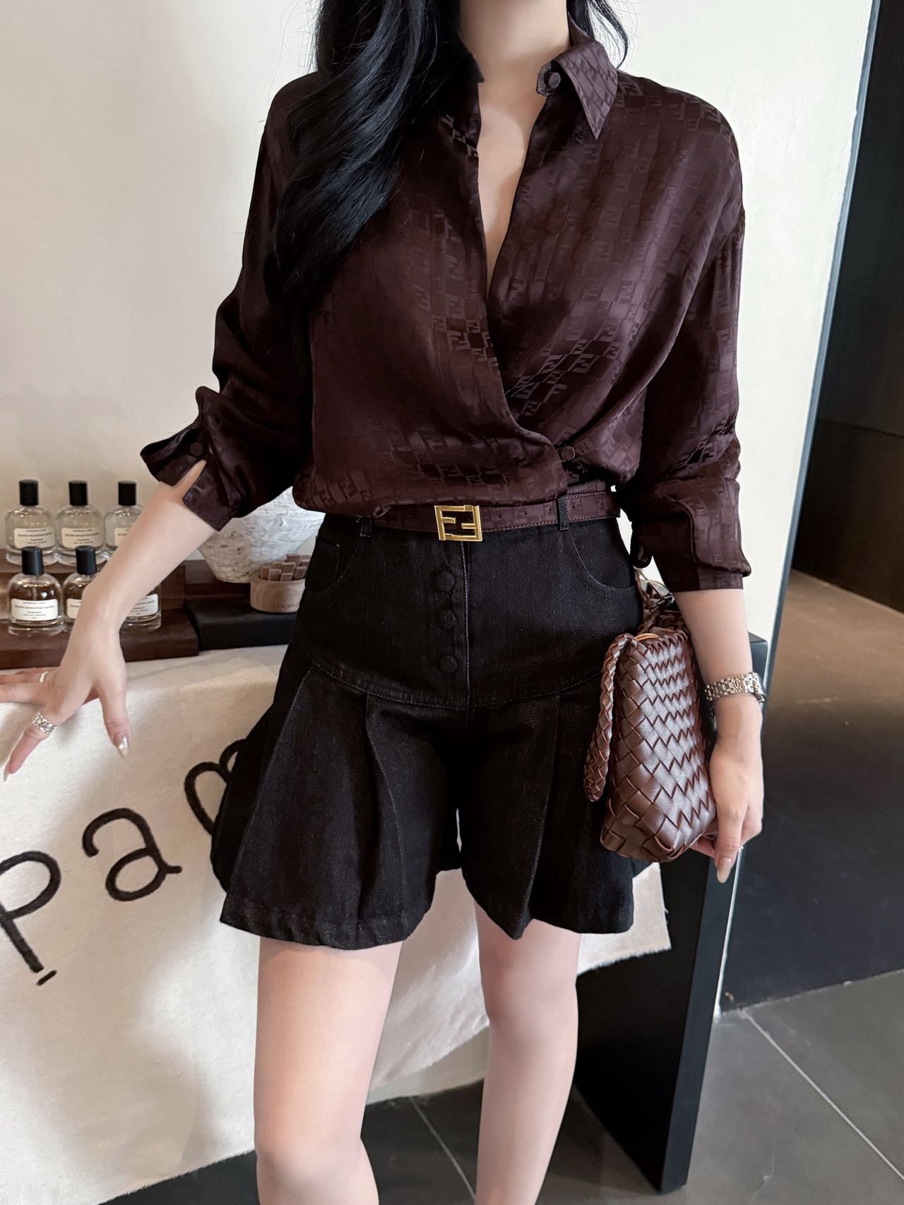 Fend 25fw jacquard shirt