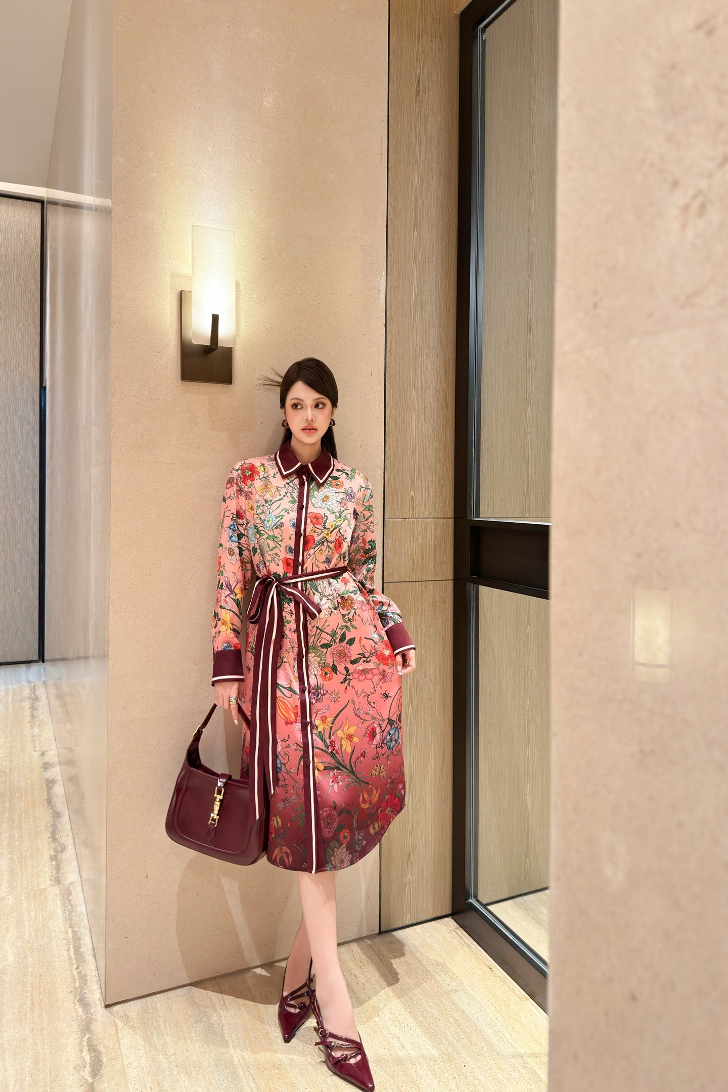 Guc 25fw printed dress