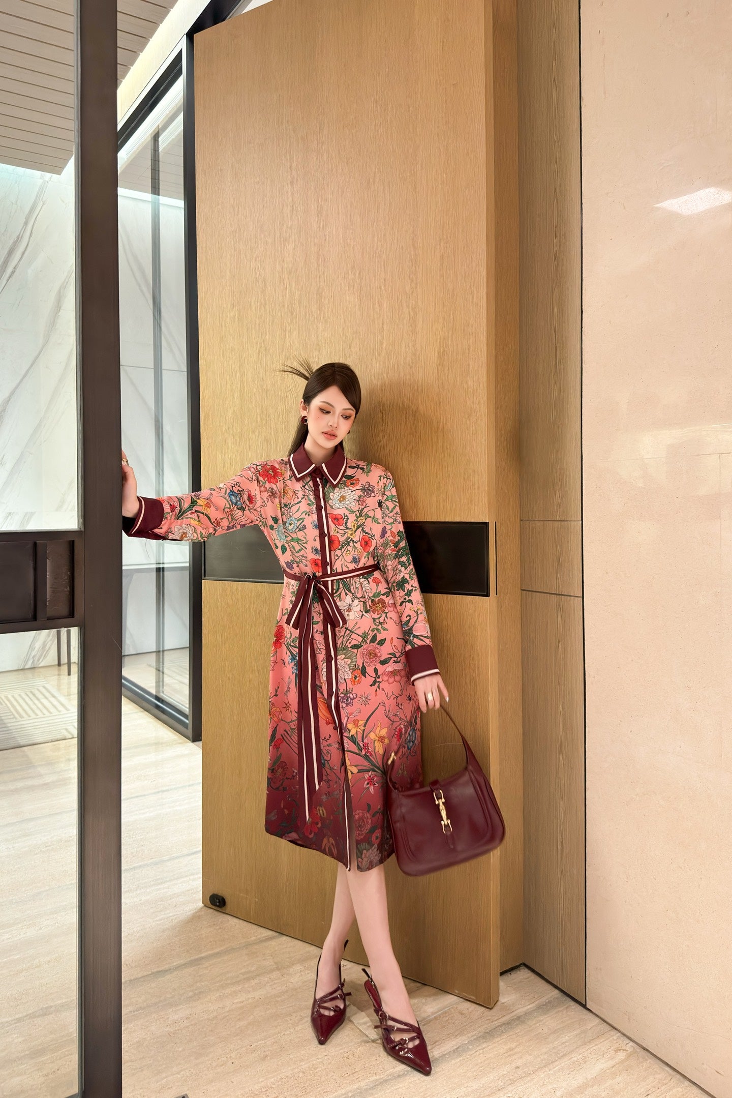 Guc 25fw printed dress